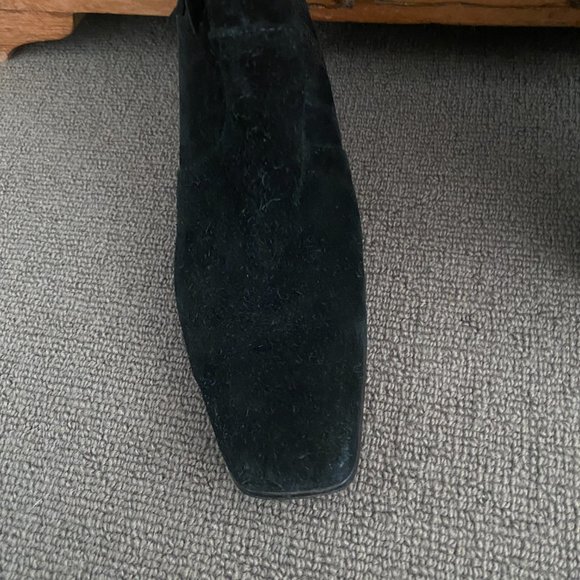 MARKS & SPENCER BLACK SUEDE LEATHER KNEE HIGH BOOTS - TASSEL BOW DETAIL - SIZE 6 - Picture 4 of 4